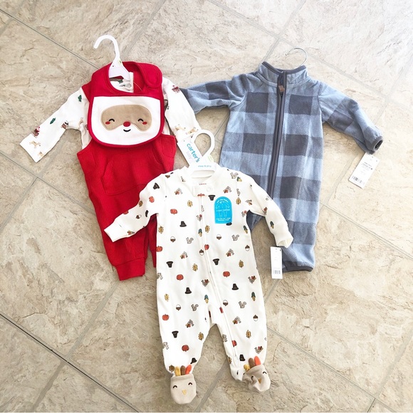 Carter's Other - Baby Boy Girl Long Sleeve Onesies Sleepers Outfits 3 months Bundle Carter’s NEW